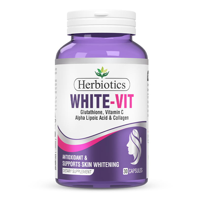 Herbiotics White-Vit l Glutathione, Collagen & Vitamin C For White Skin Herbiotics White-Vit l Glutathione, Collagen & Vitamin C For White Skin