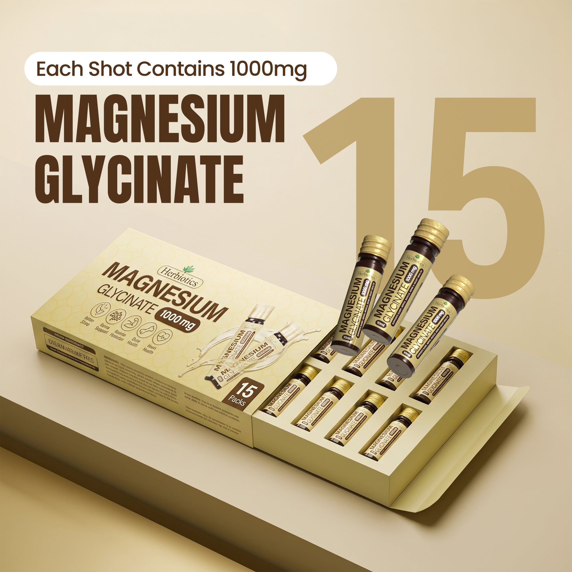 Magnesium Glycinate Shots - 15 Shots
