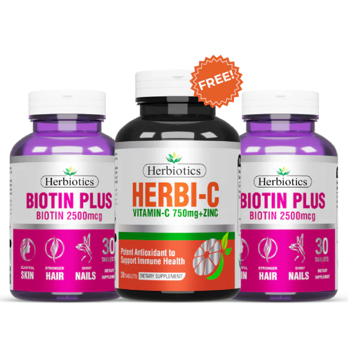 Buy 2 Biotin Plus Vitamin C Free