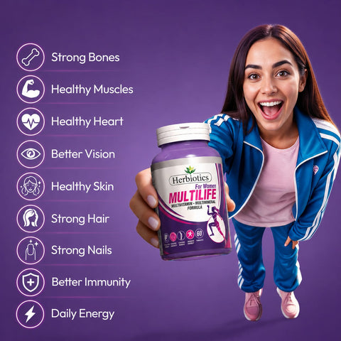 Multilife Women Multivitamin | 22 Vitamins & Minerals | 60 Tablets