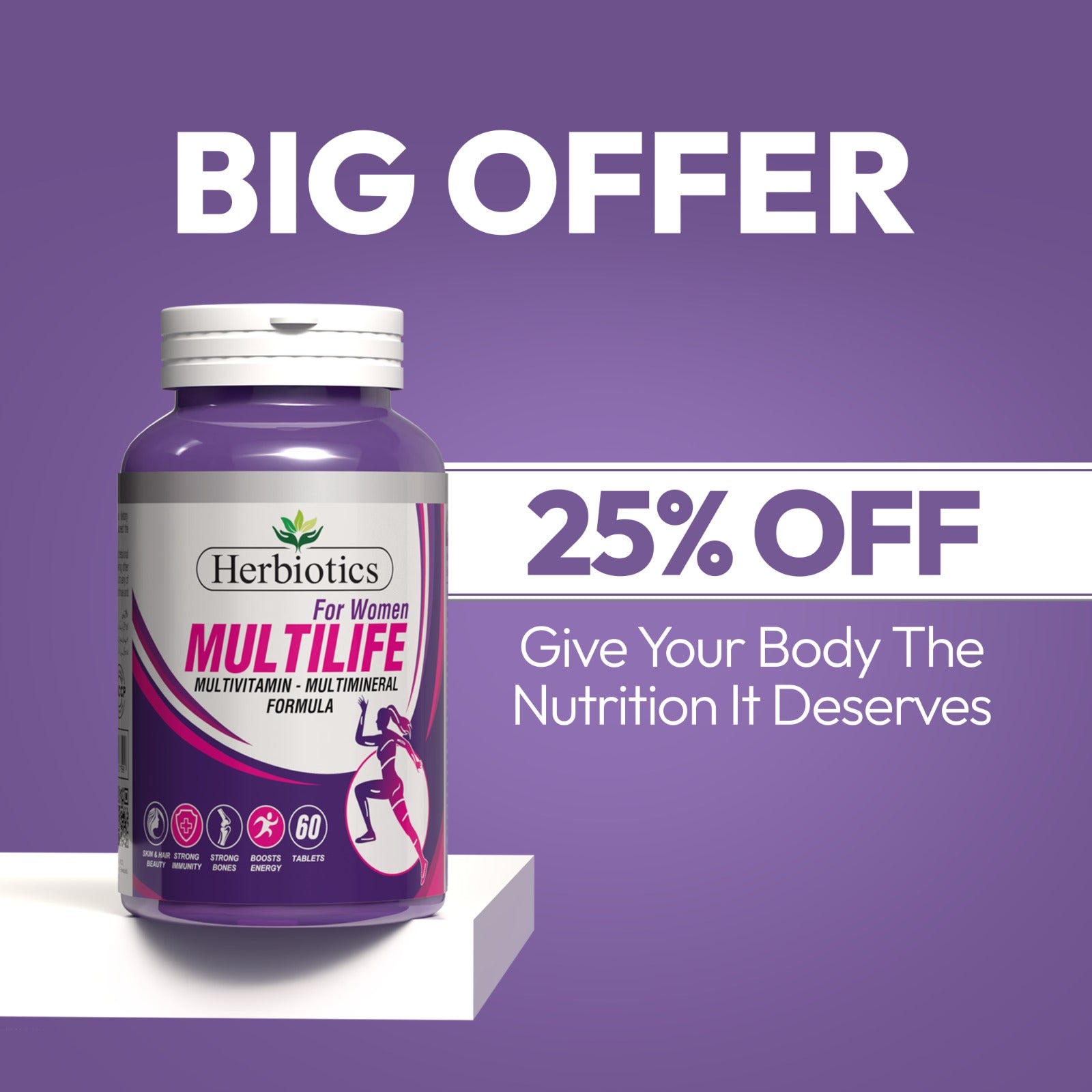 Multilife Women Multivitamin | 22 Vitamins & Minerals | 60 Tablets