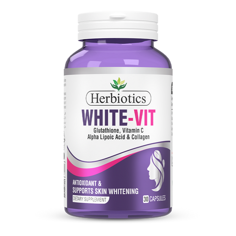 Herbiotics White-Vit l Glutathione, Collagen & Vitamin C For White Skin Herbiotics White-Vit l Glutathione, Collagen & Vitamin C For White Skin