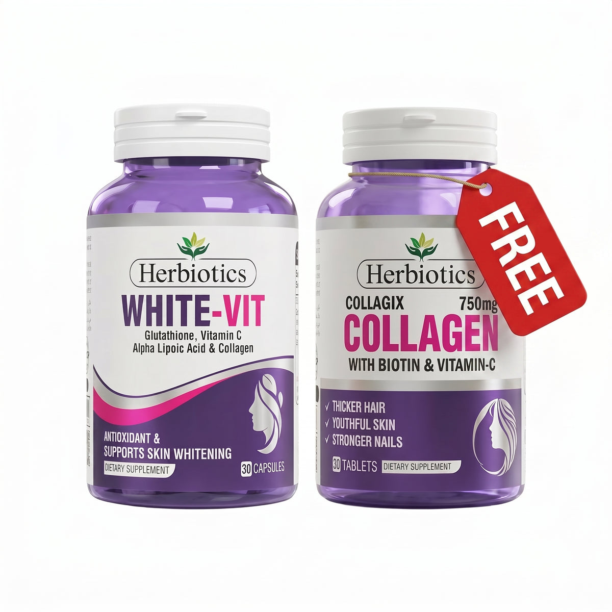 Buy 1 Whitevit & Get Collagix Free
